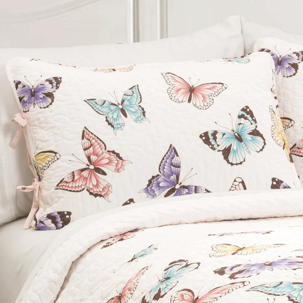 Lush Decor Flutter Butterfly 3-piece Quilt Set