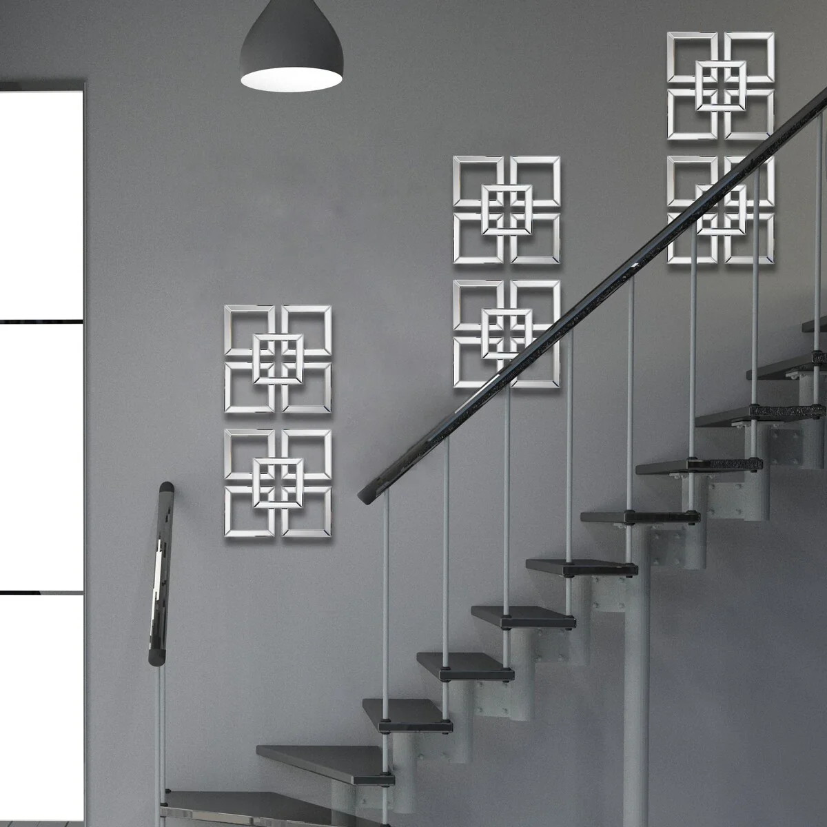 Allan Andrews Contemporary Layered Square Accent Mirror - 16