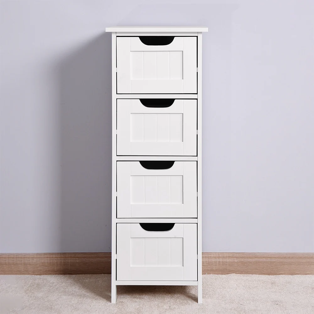 4-Drawer Slim Bathroom Storage Cabinet