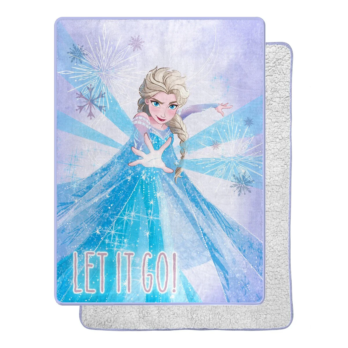 Disney Frozen 2 Frosted Believe Silk Touch Sherpa Throw Blanket