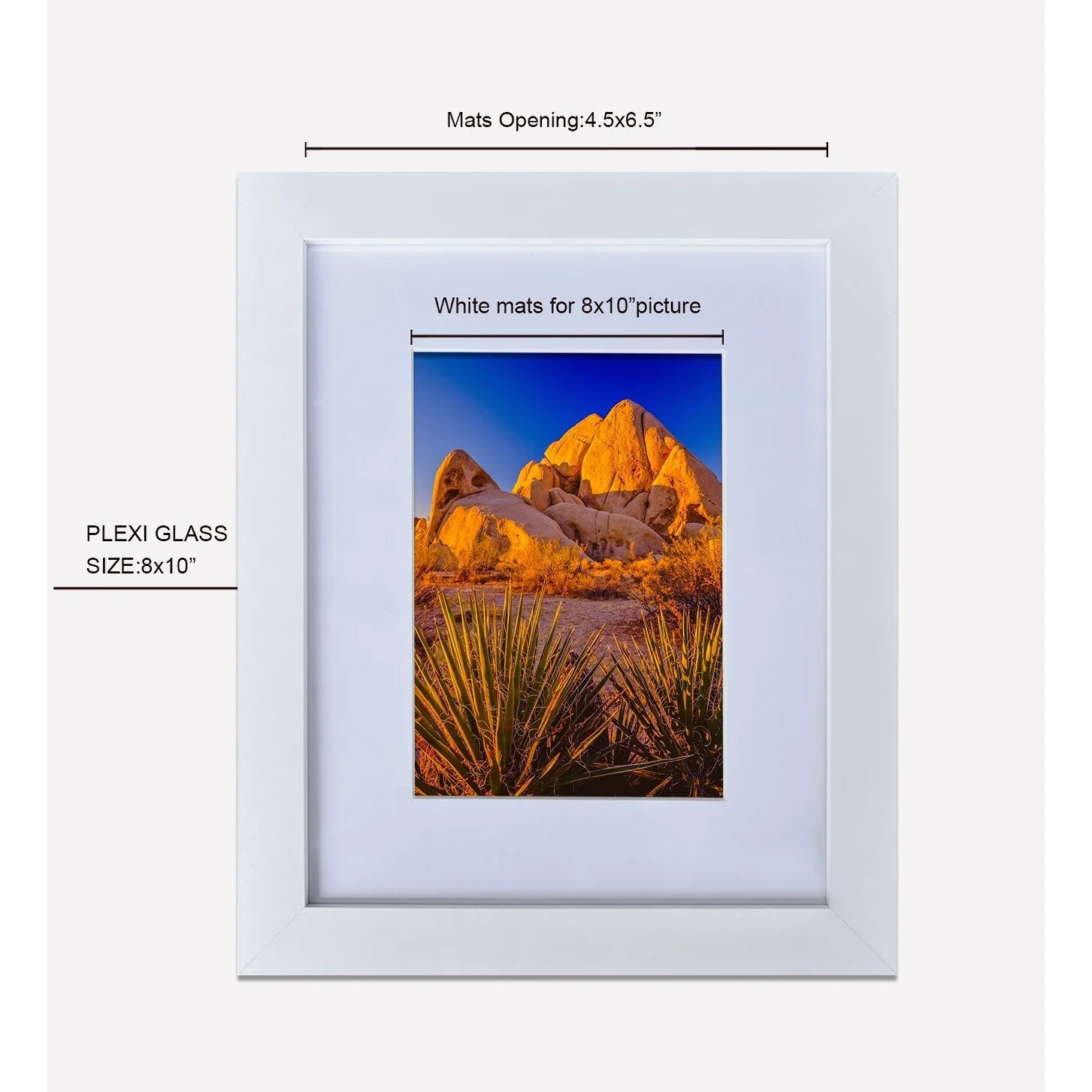 Us Pride Furniture 8x10 Inch Wood Picture Frame - Set of 6 (Set of 6)