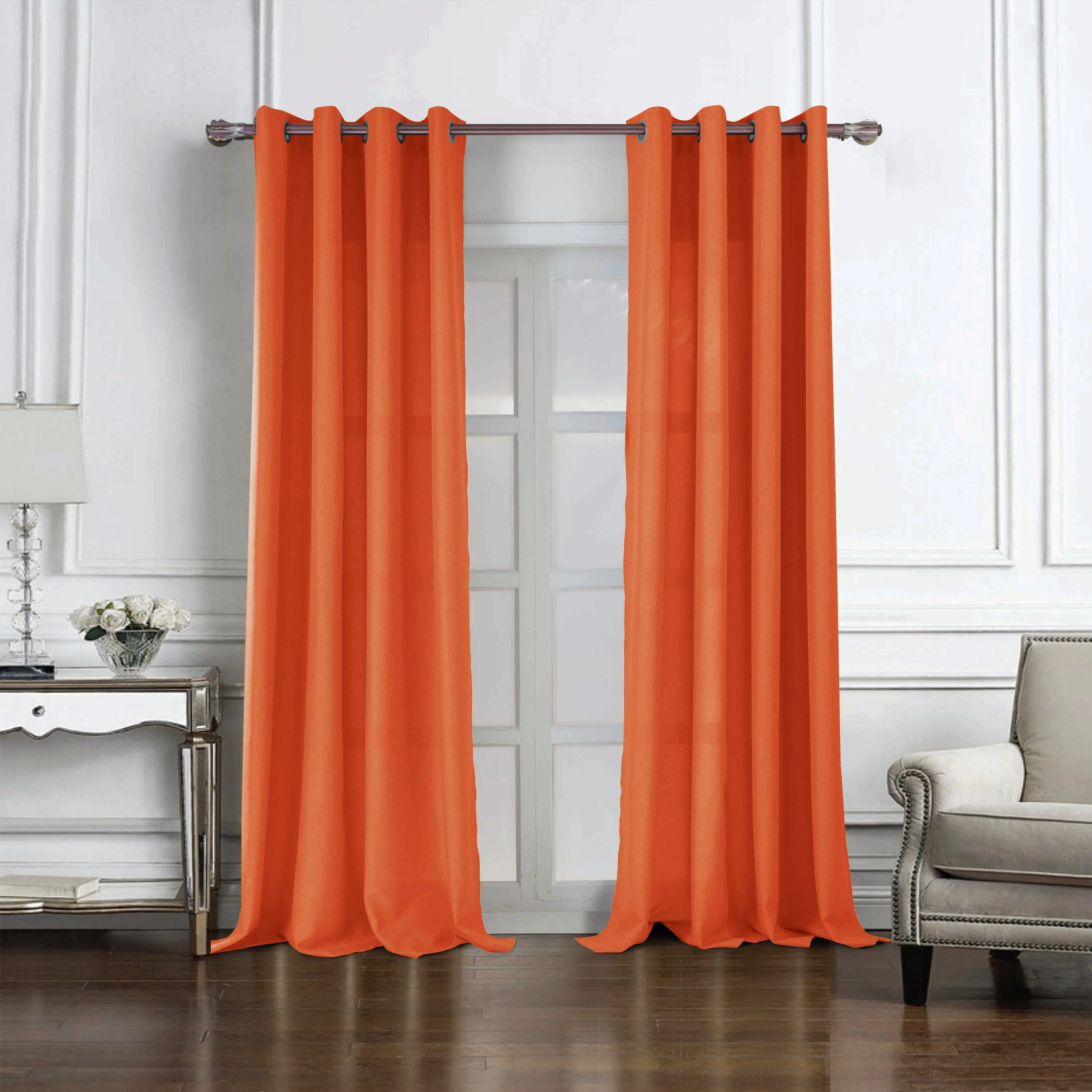 Cole Textured Grommet Window Curtain Panel 90
