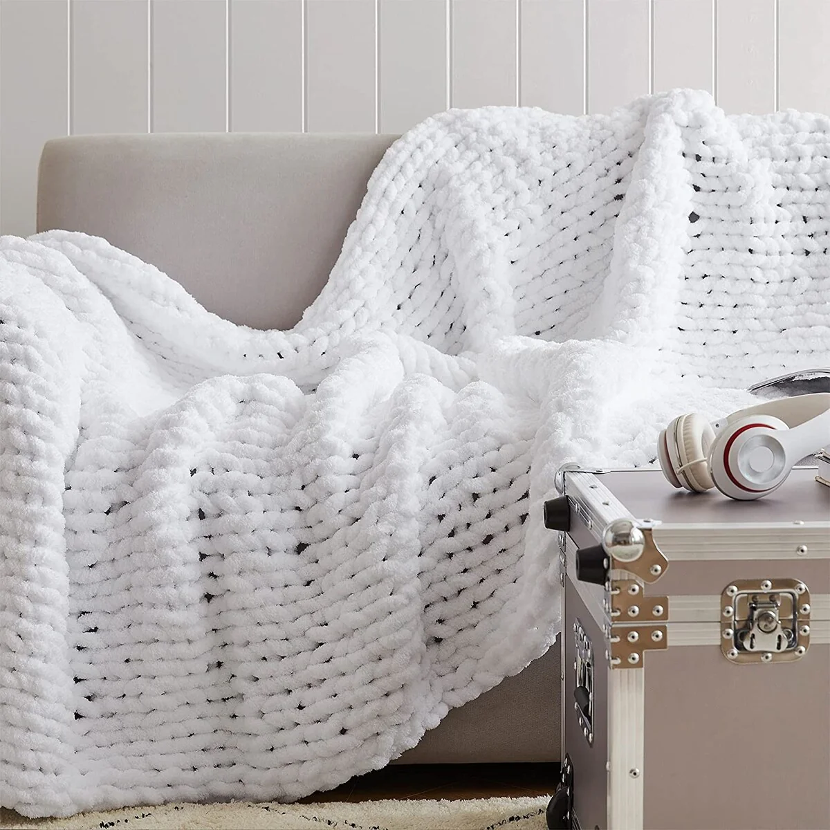 Cozy Potato® Chenille Chunky Knit Throw Blanket