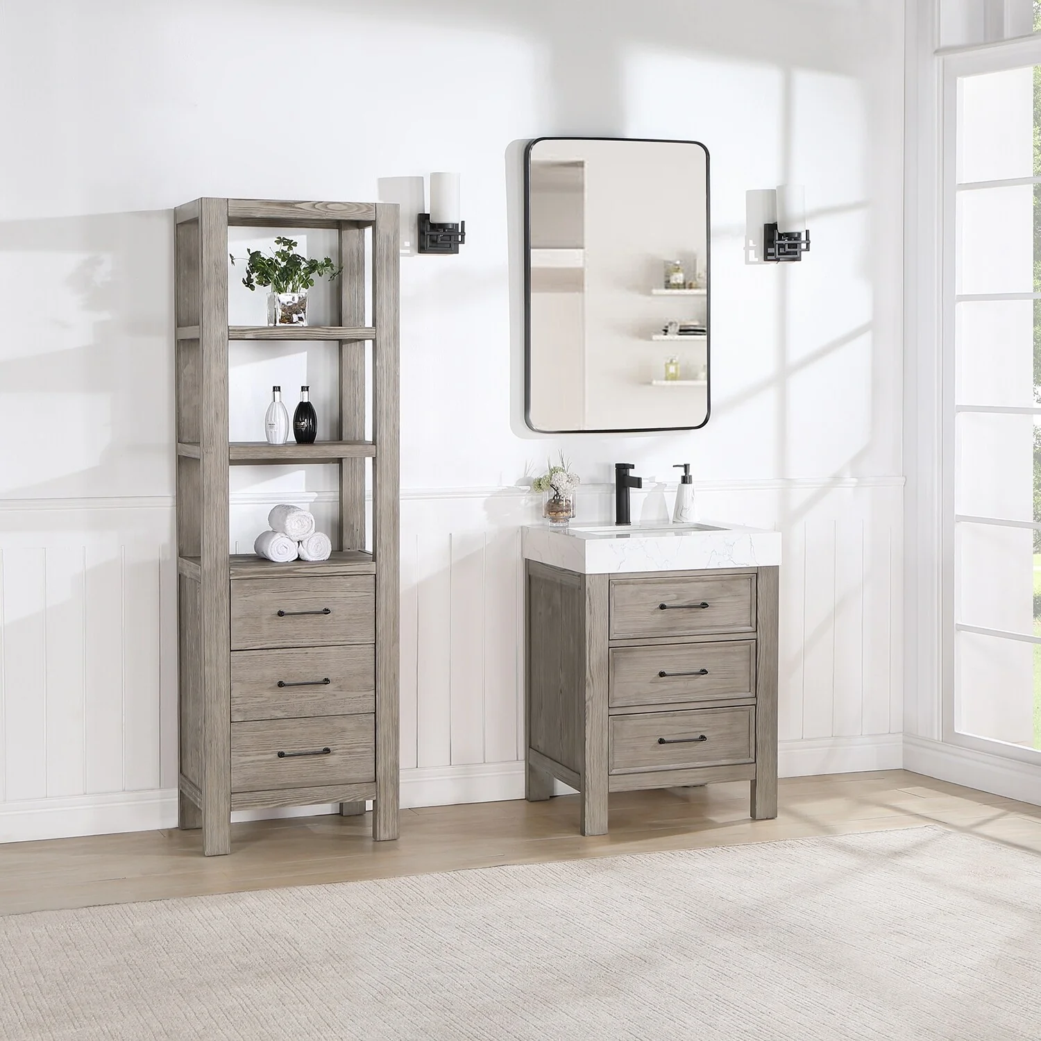 Leon 22 in. Storage Cabinet for Bathroom, Kitchen and Living Room