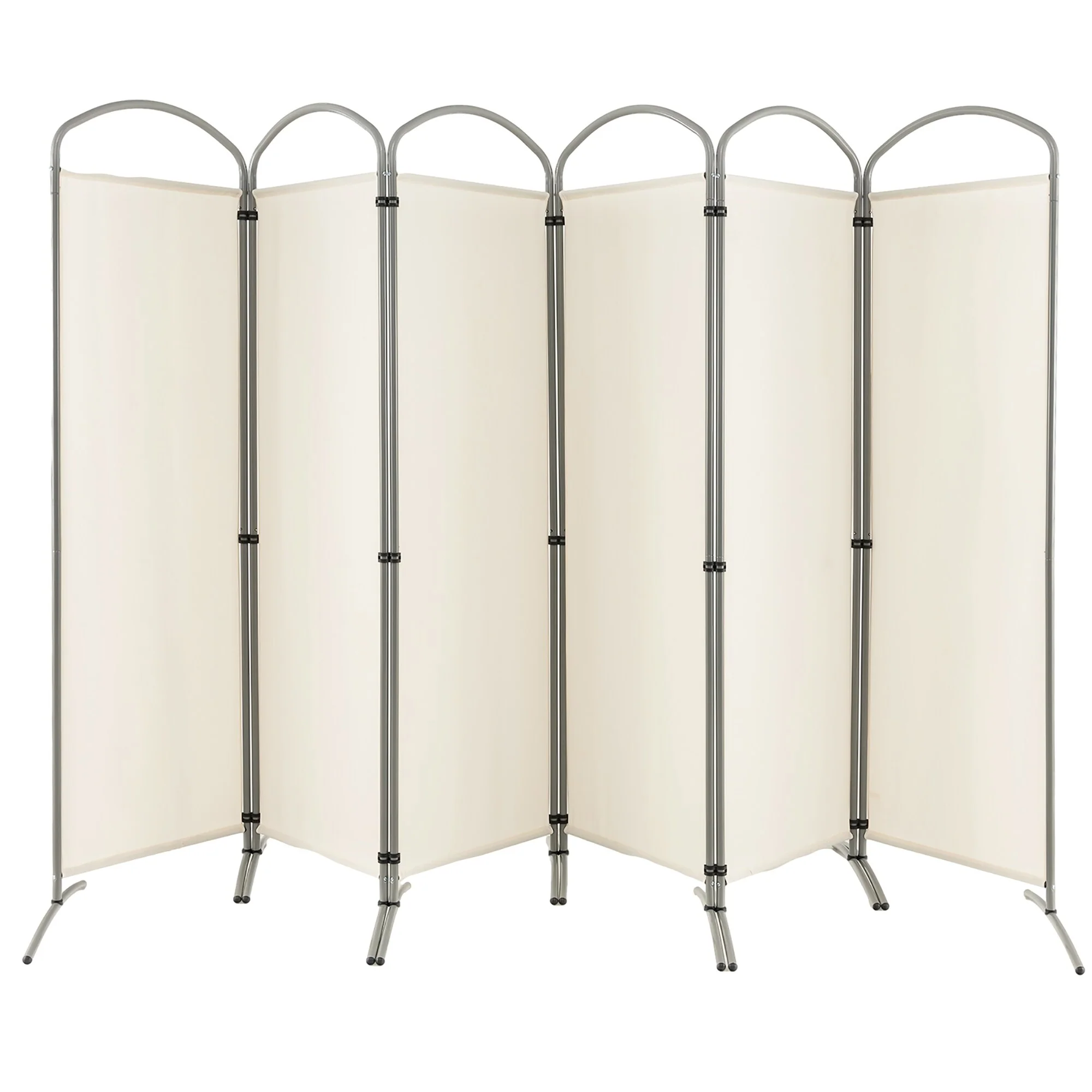 Costway 6 Panels Folding Privacy Screen 6 Ft Tall Fabric Privacy