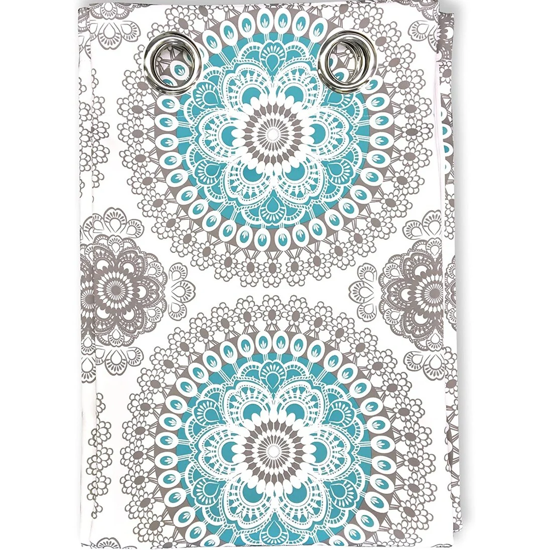 DriftAway Bella Medallion Printed Room Darkening Grommet Window Curtain Panel Pair