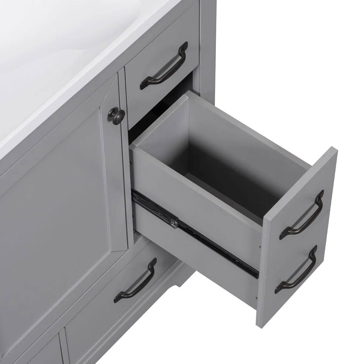 Bathroom Vanity Cabinet with Multi-Functional Drawer and Adjustable Shelf