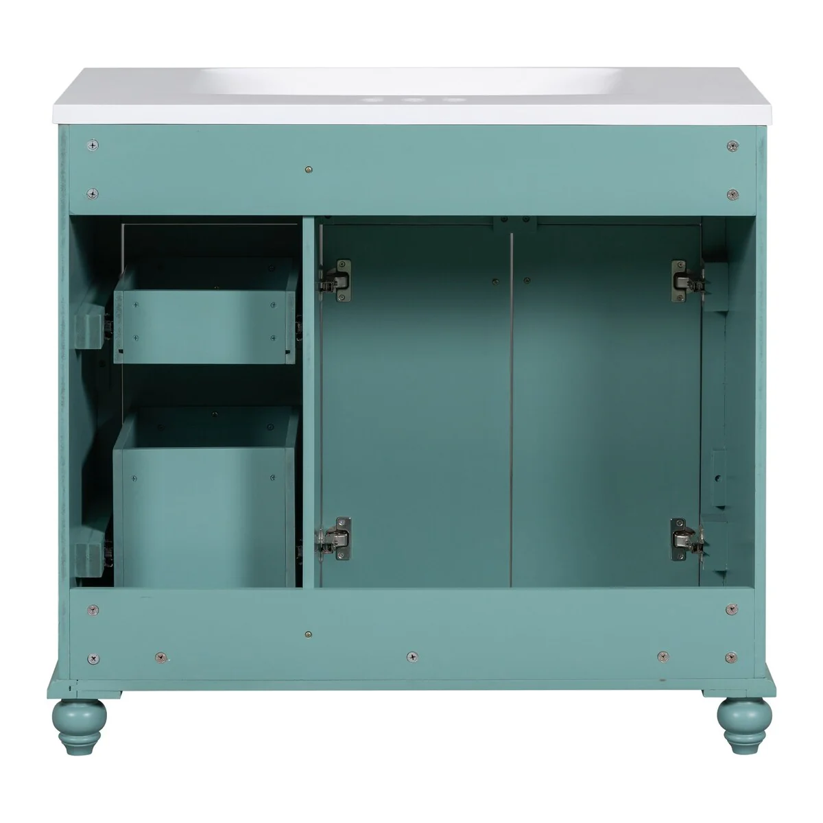 Solid Wood Frame Bathroom Storage Cabinet