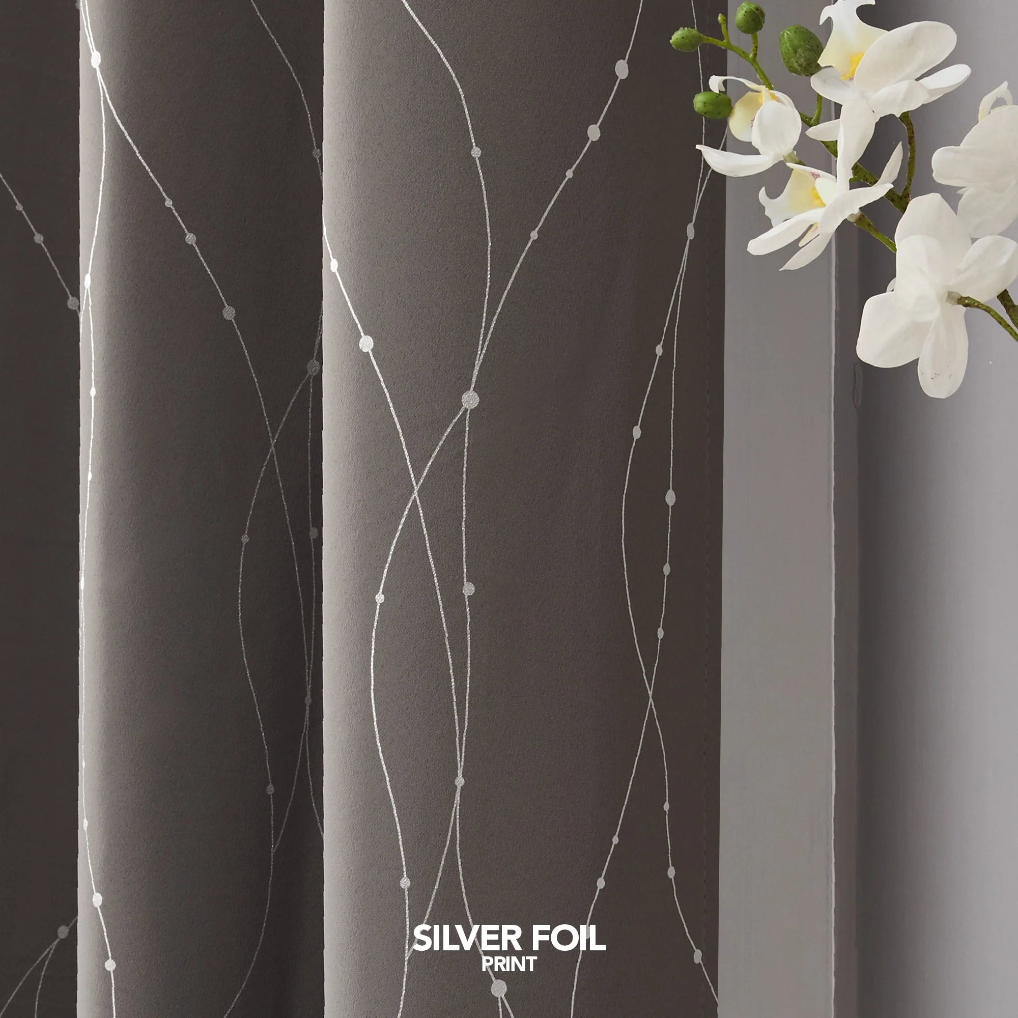 Deconovo Wave Line with Dots 52 Width Curtains Pair(2 Panel)