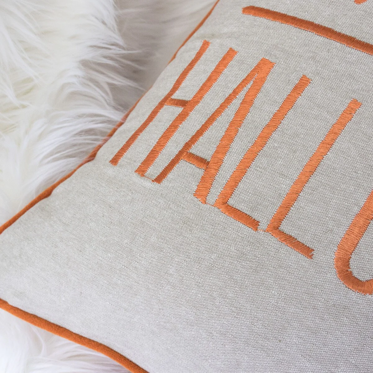 Happy Halloween Bat Broom Witch Linen Polyester Linen 20