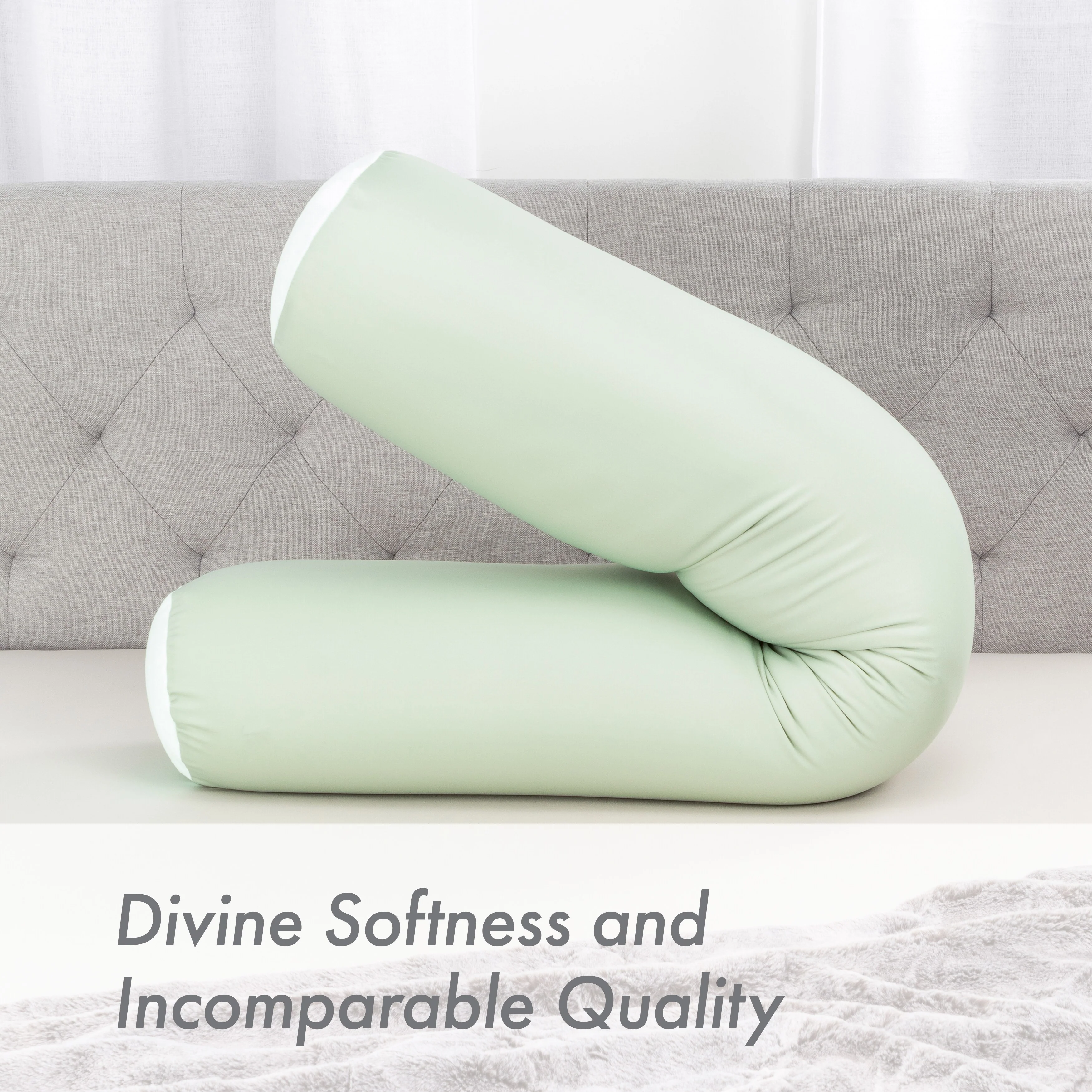 Straight Body Pillow, Premium Microbead,Side Sleeping / Pregnant Women