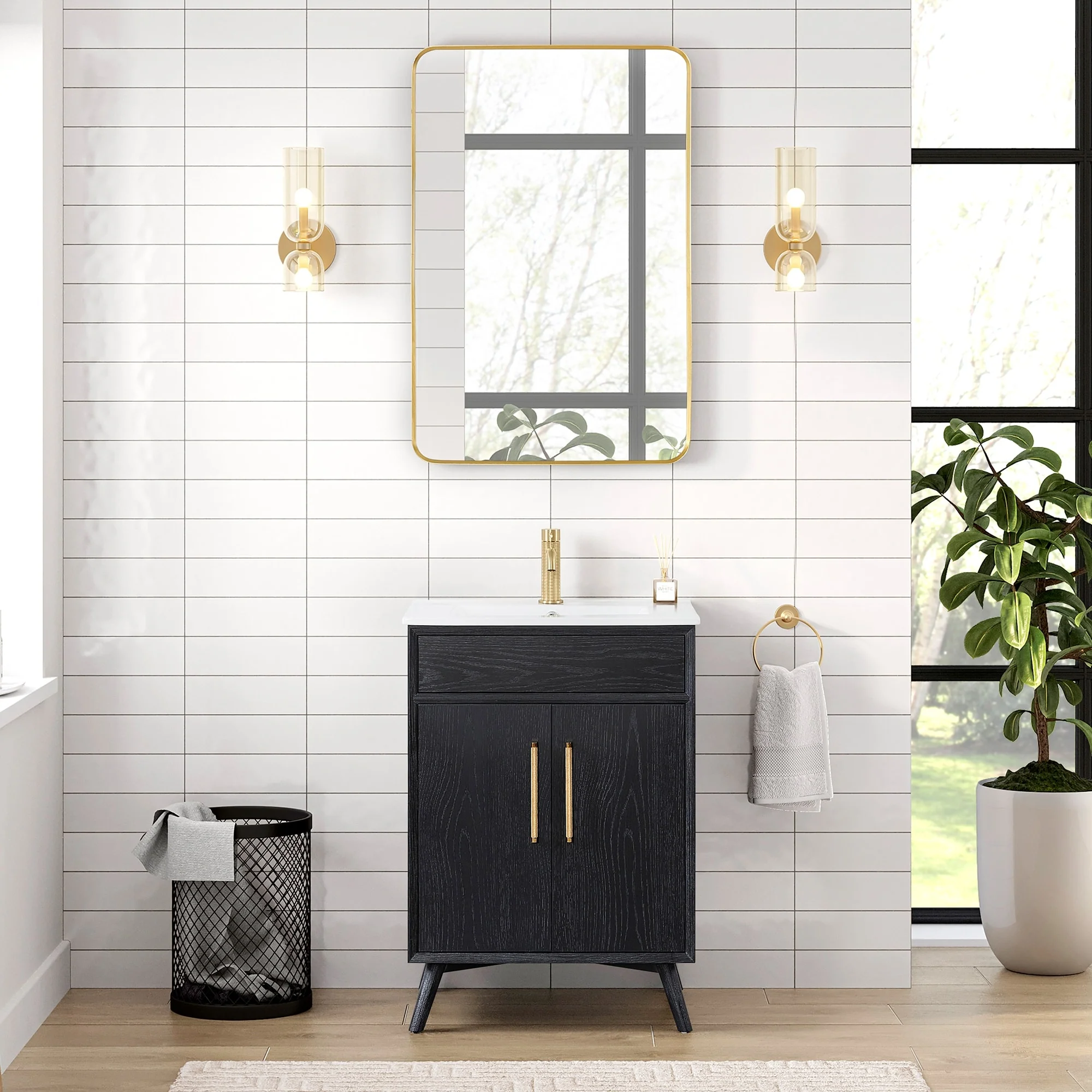 Delhi Bath Vanity with White Ceramic Basin Top without Mirror