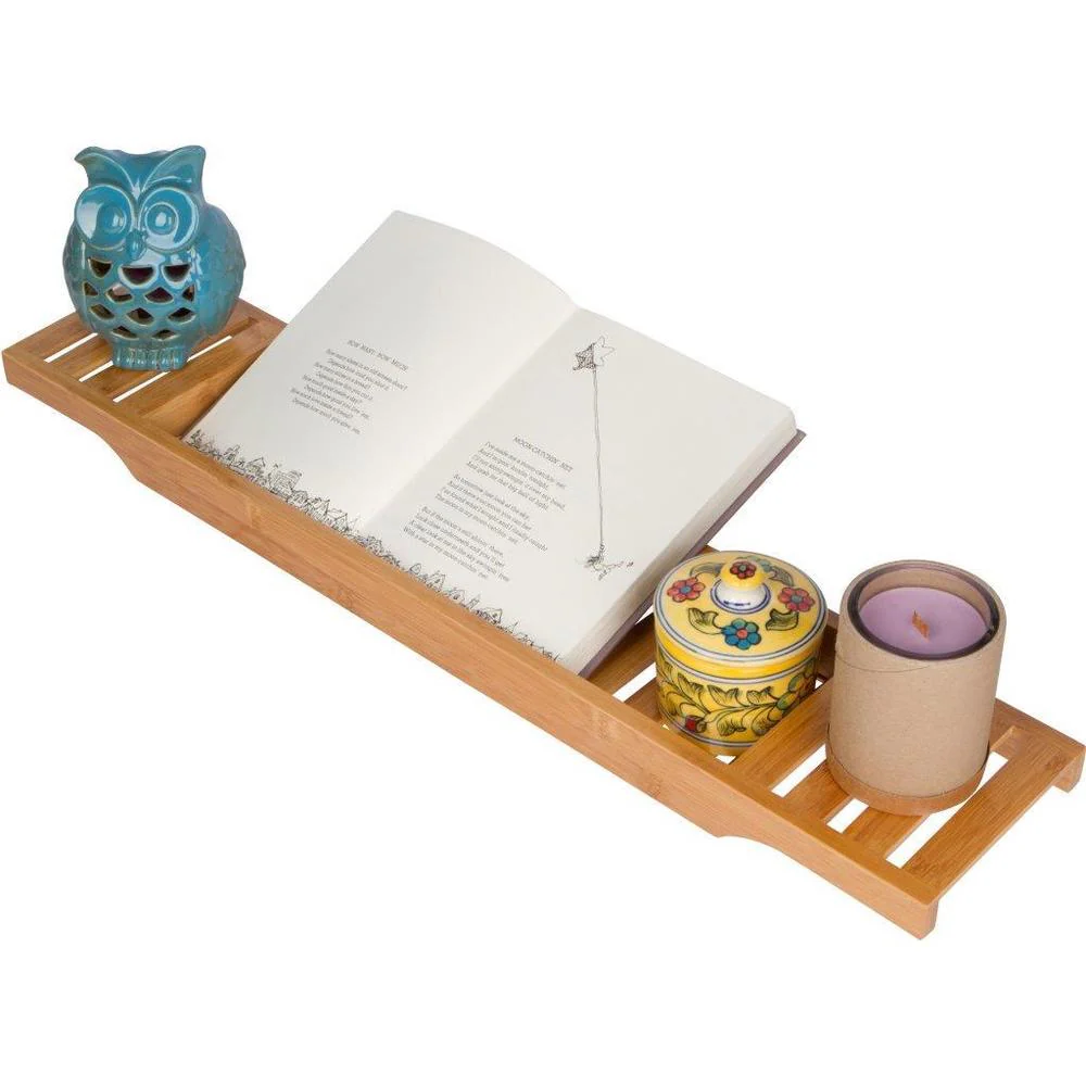 30-inch Slatted Bamboo Bathtub Tray