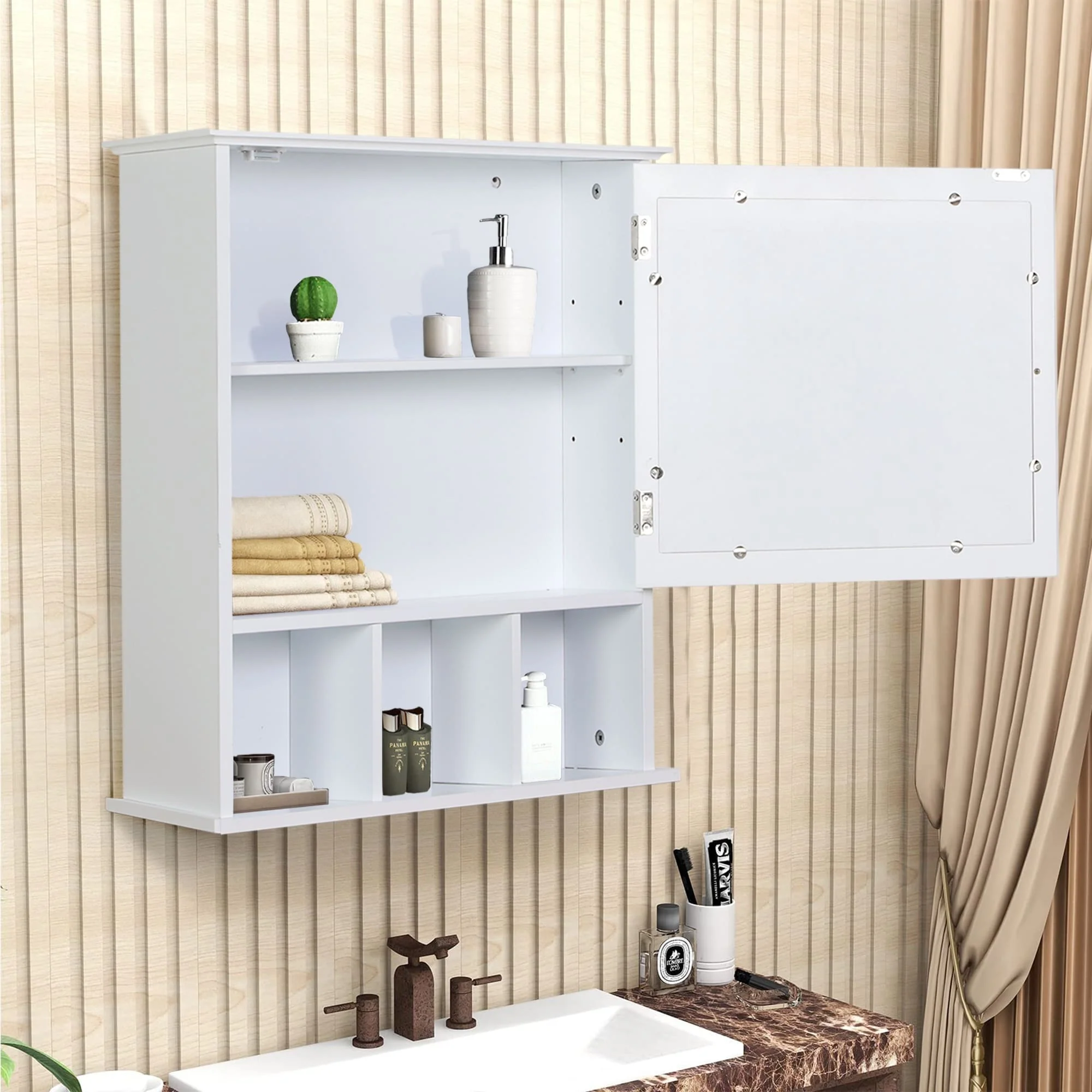 Wall Mounted Bathroom Cabinet with Mirror