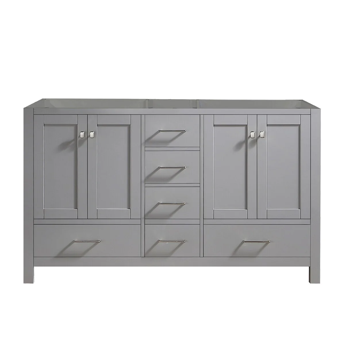 BATHLET 60 inch Quartz Countertop Double Sink Bathroom Vanity Set