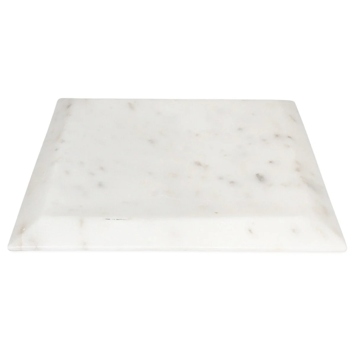 Med. White Marble Square Tray -ST