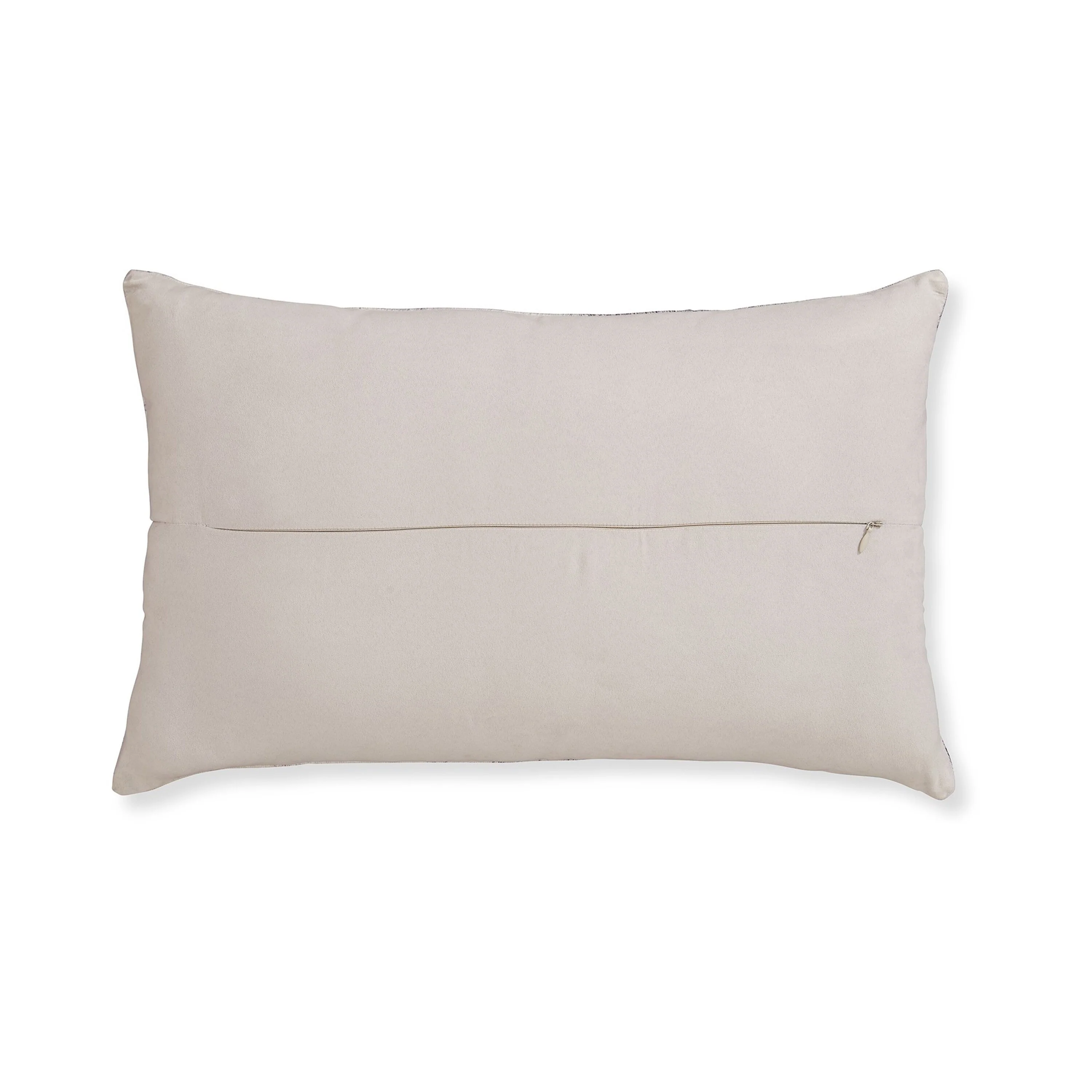 Lumbar Throw Pillow Set of 4, 14 x 22 Diamond Pattern, Gray and White Blend