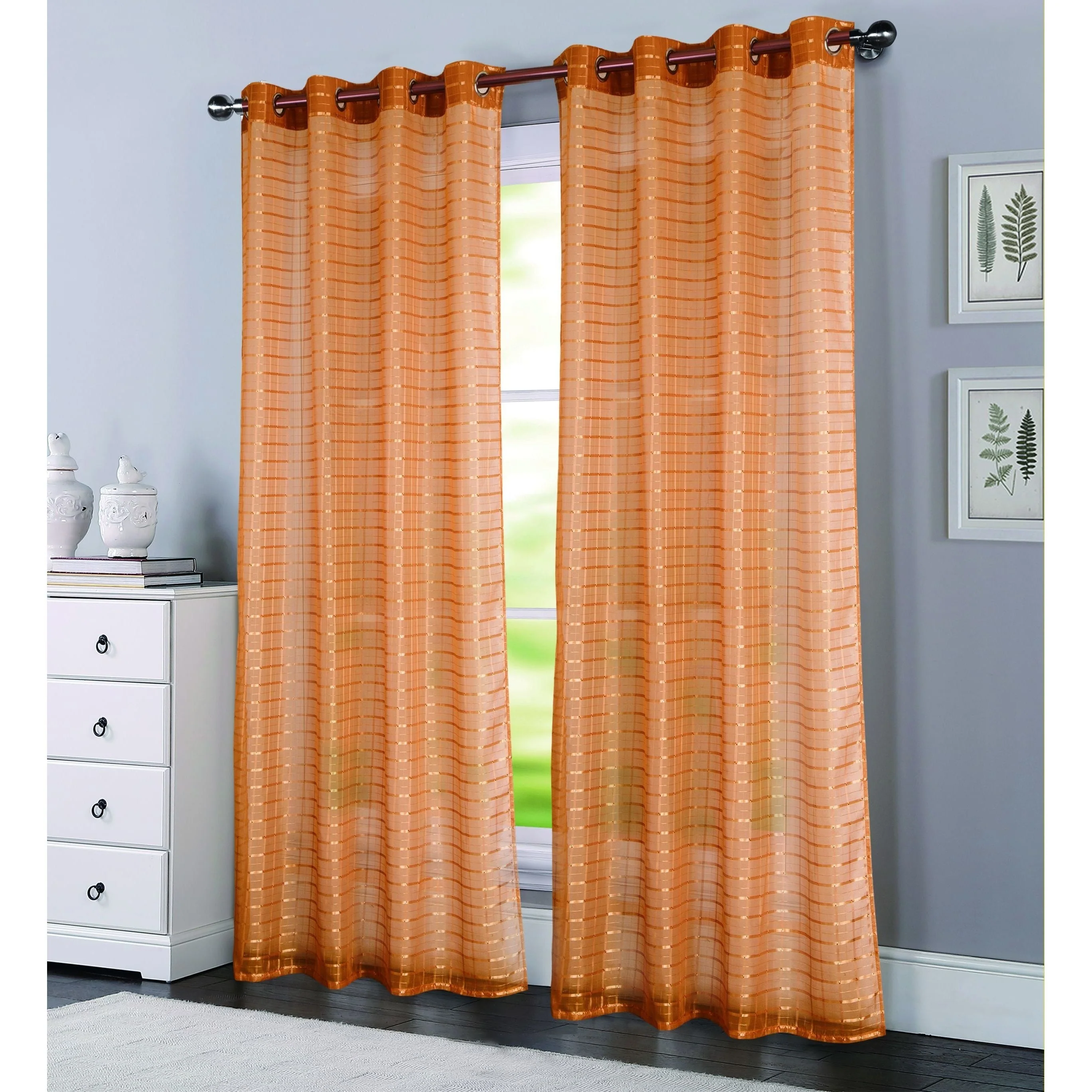 Porch & Den Modena Box Voile 90-inch Grommet Curtain Panel