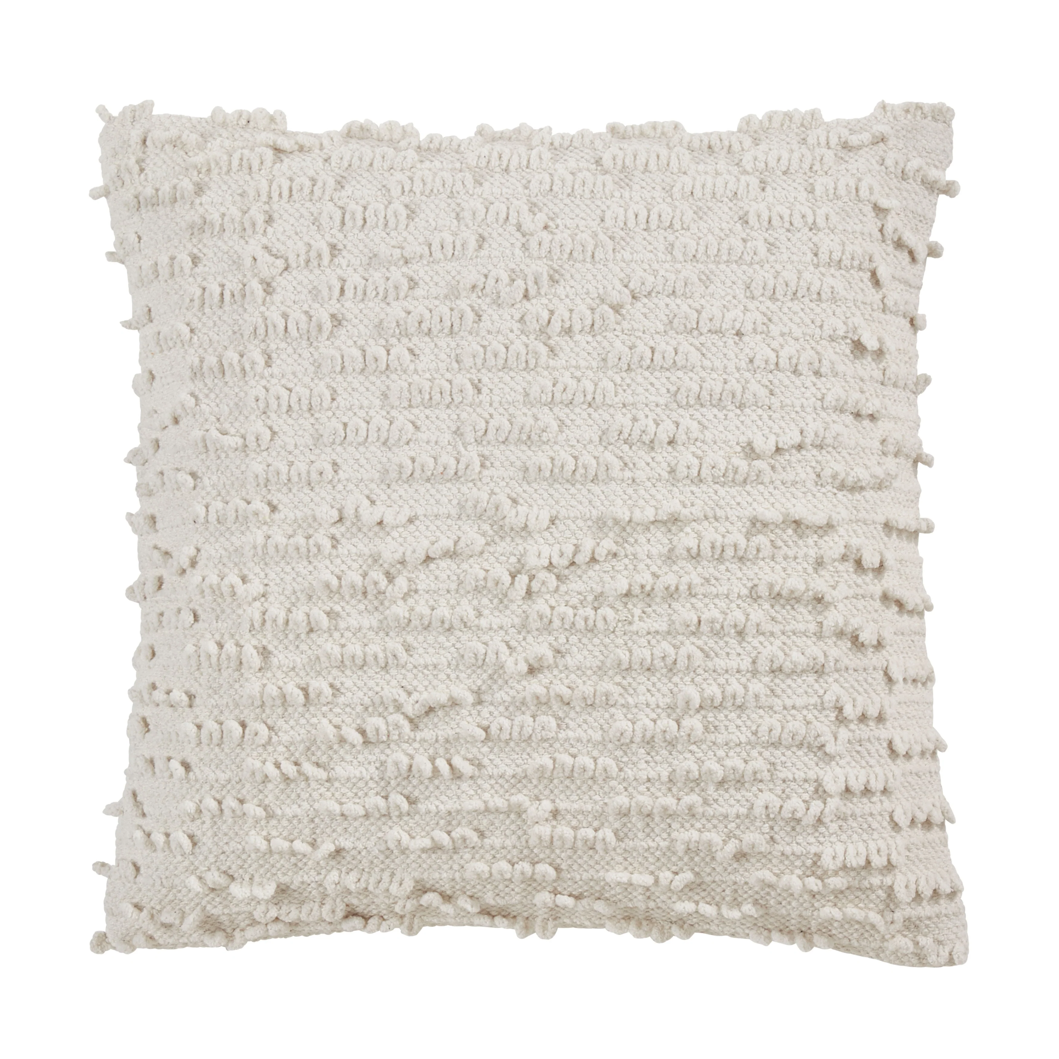 Nubby Design Down Filled Throw Pillow