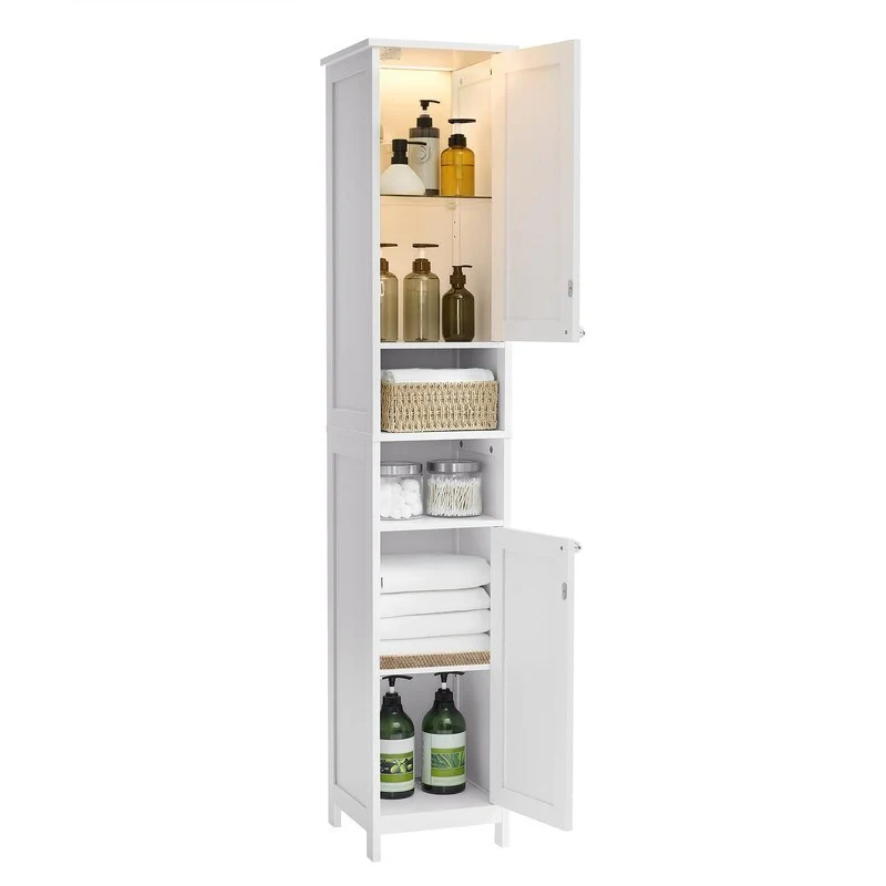 Tall Bathroom Cabinet with Lights - 11.8