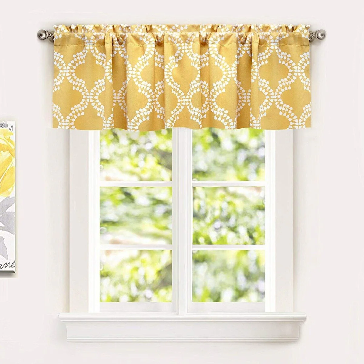 DriftAway Julianna Geo/Leaf Window Curtain Valance