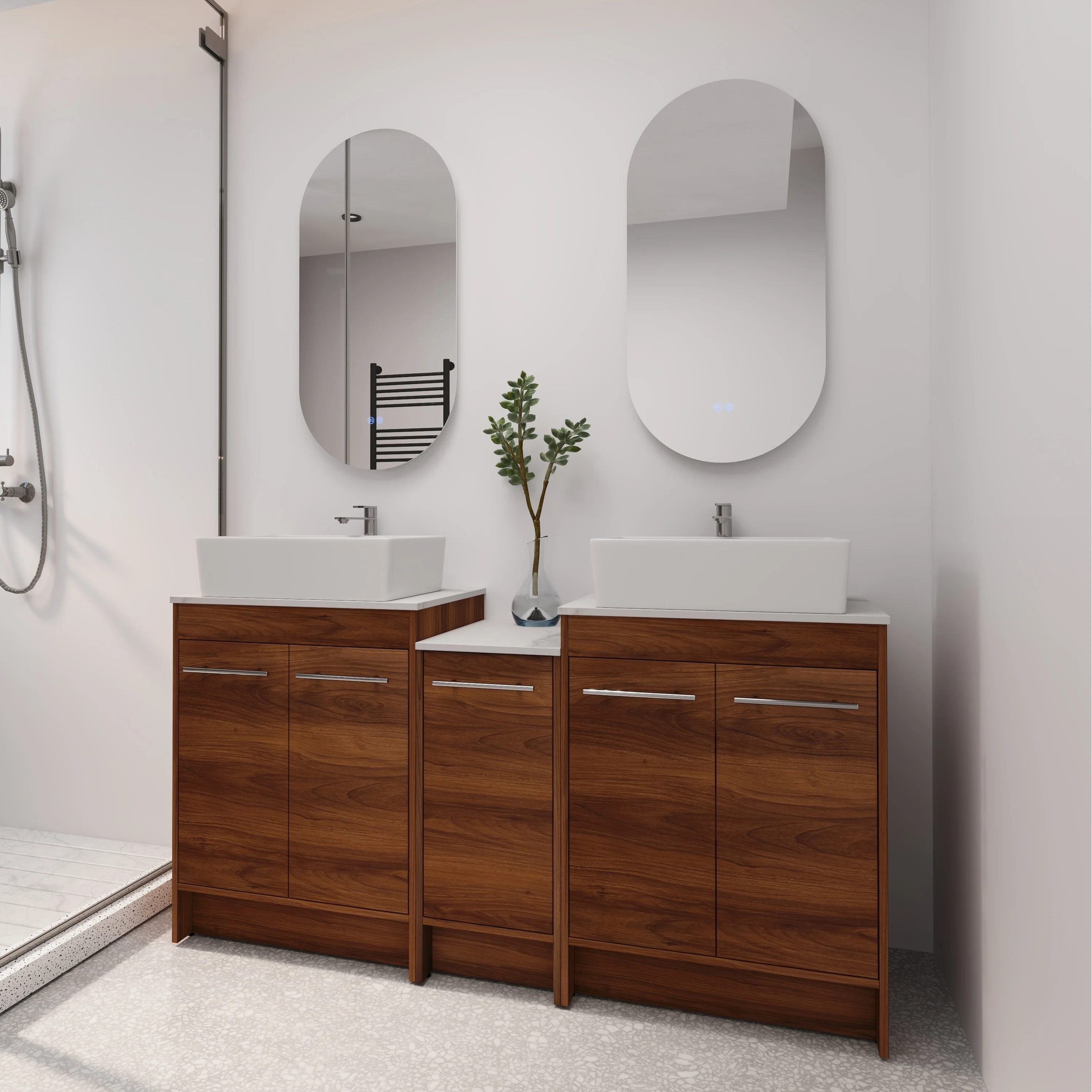 BNK 24/36/48/60 Inch Bathroom Vanity with Sink, Freestanding Bathroom Vanity with Soft Close Doors and Adjustable Shelf