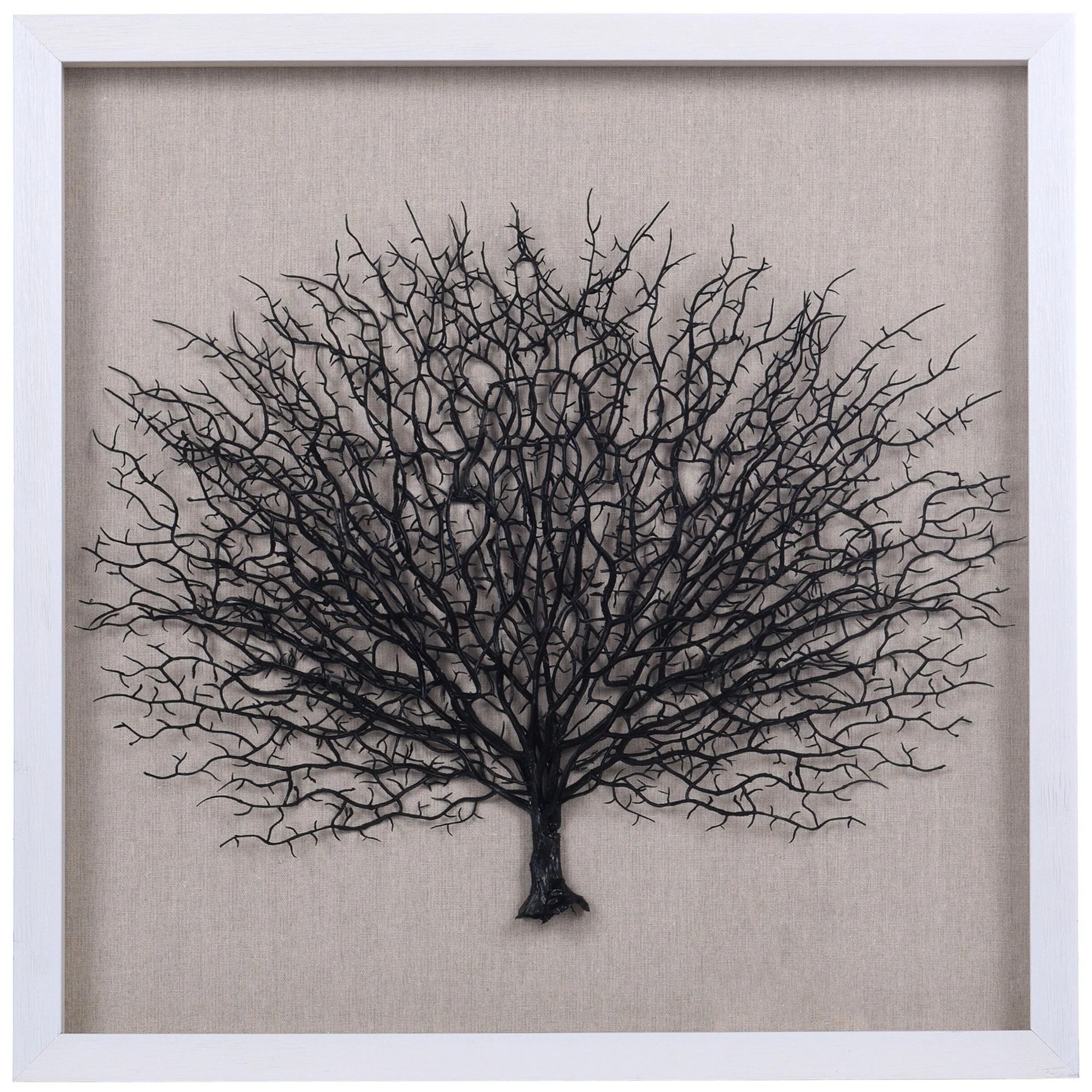 Tree on Black Background Shadow Box