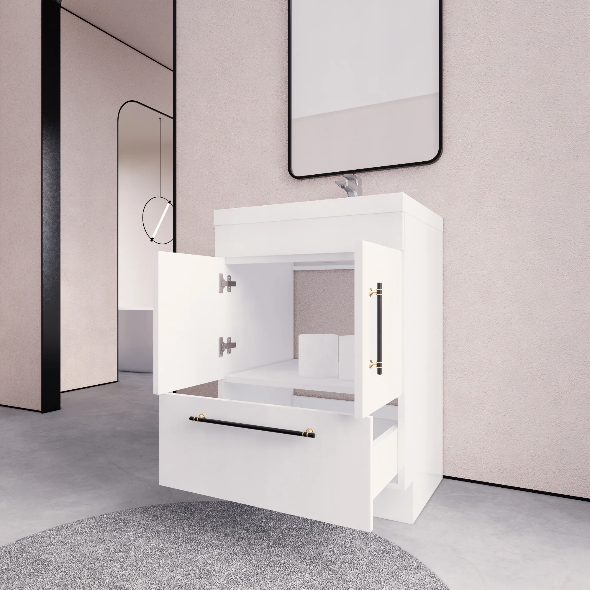 Eliza 24'' Freestanding Vanity with Single Sink