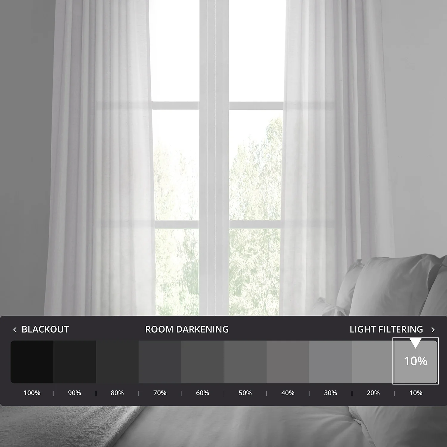 Exclusive Fabrics Signature French Linen Sheer Curtain (1 Panel)