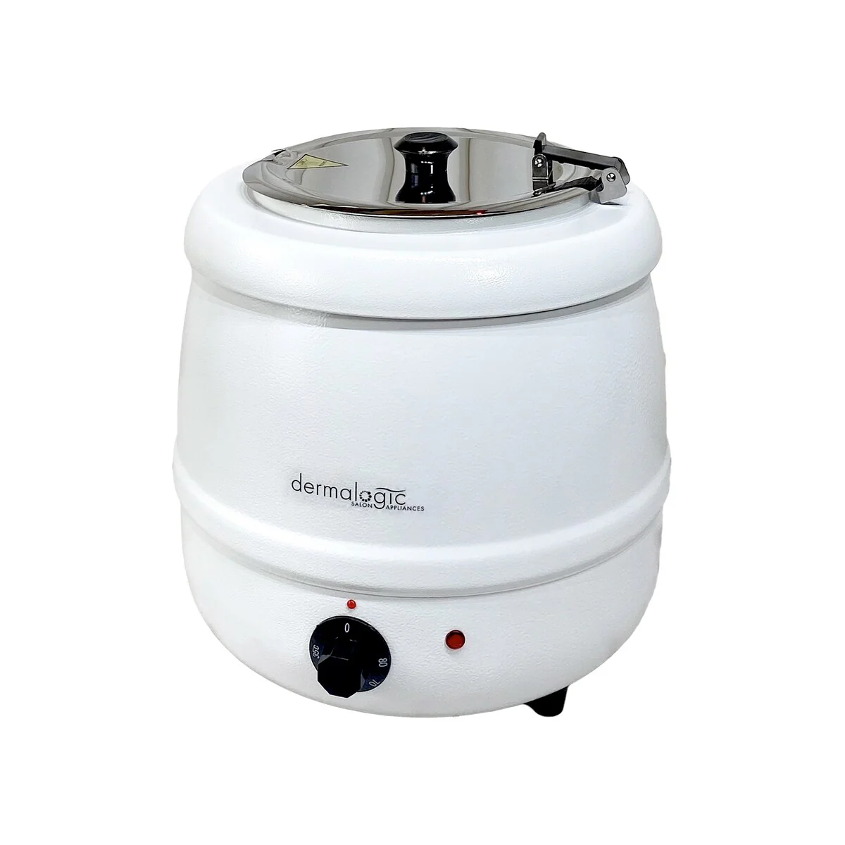 DERMALOGIC Paraffin Wax Kettle Warmer 10L (White), with Ladle - 13 x 14