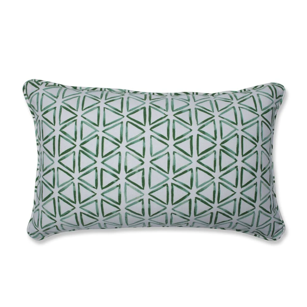 Painted Triangles Verte Throw Pillow
