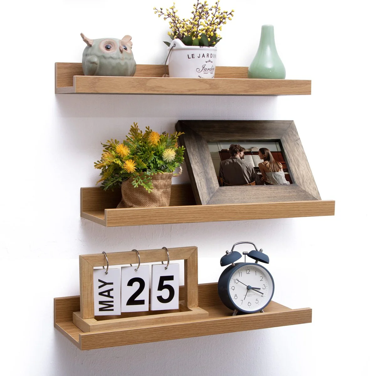 Picture Ledge Shelf, Floating Shelves Wall Mounted Set of 3