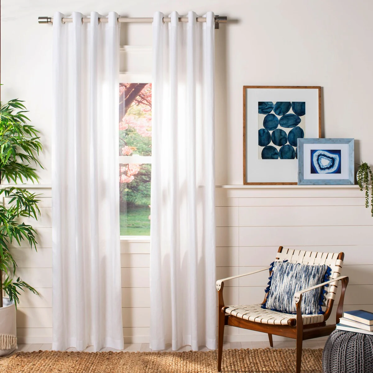 SAFAVIEH Marinella Semi-Sheer Window Curtain Panel