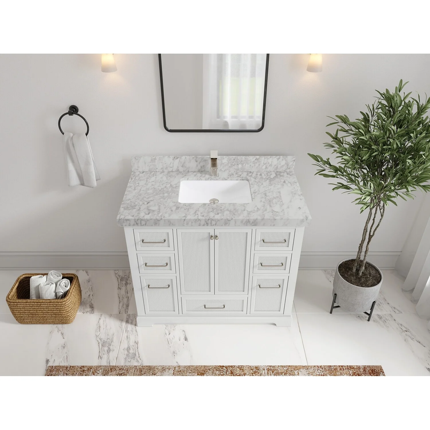 Willow Collections 42 in. W x 22 in. D Alys Single Sink Bathroom Vanity with Countertop