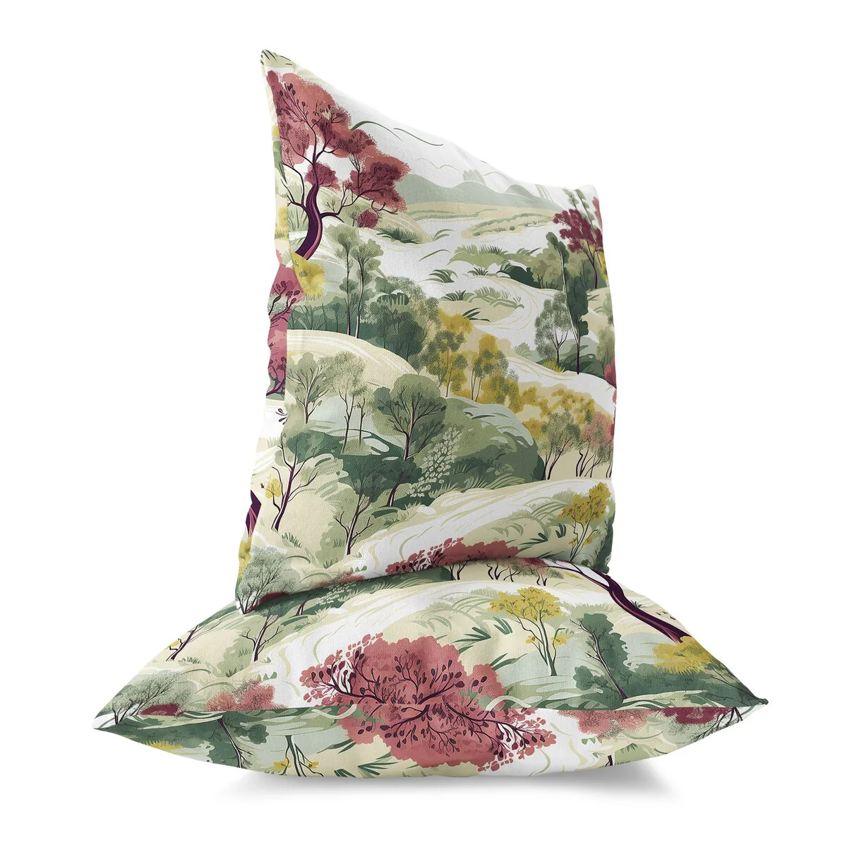 Green And Yellow Leaf Magic Stories Indoor/Outdoor Throw Pillow Zipper