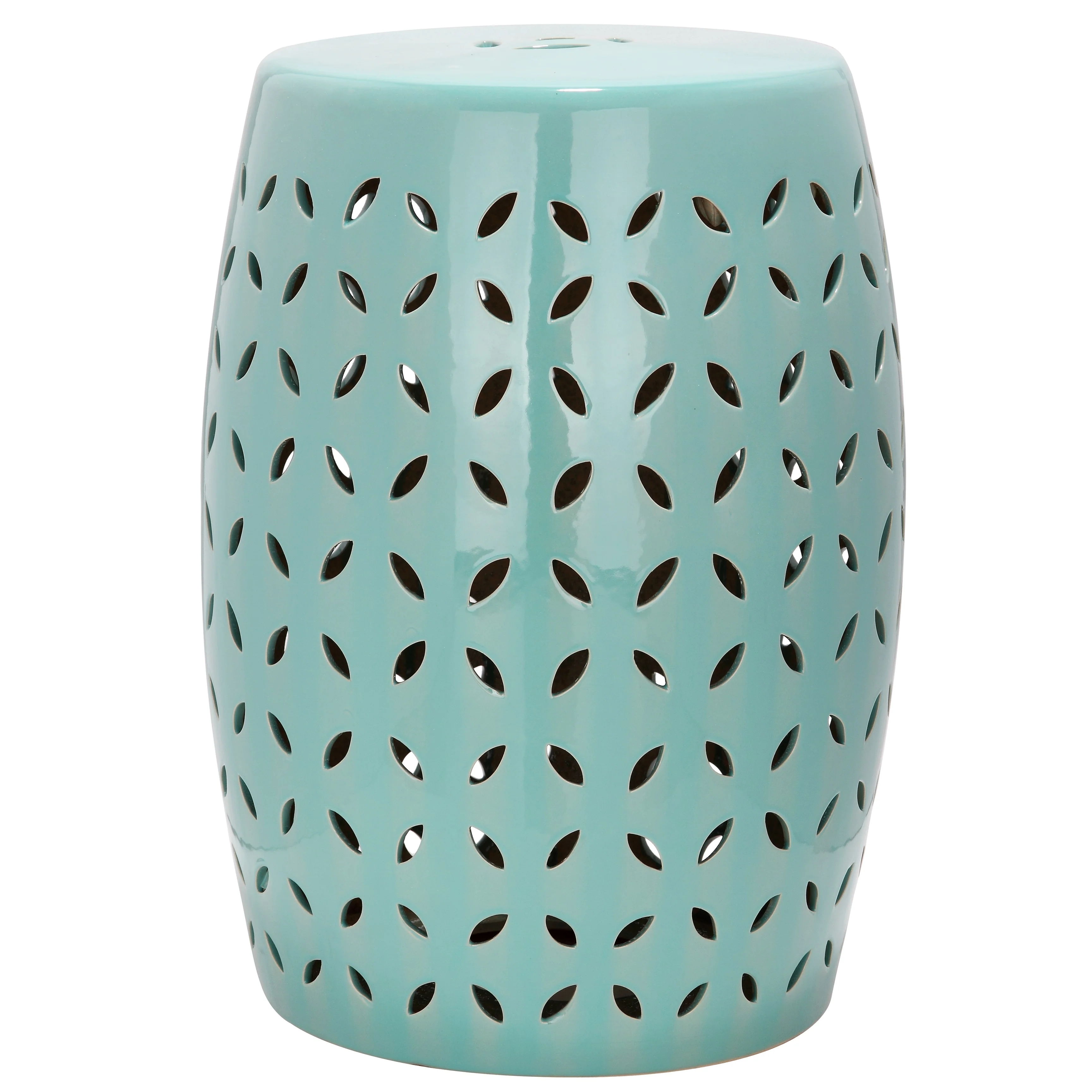 SAFAVIEH Paradise Zen Light Blue Ceramic Decorative Garden Stool - 13