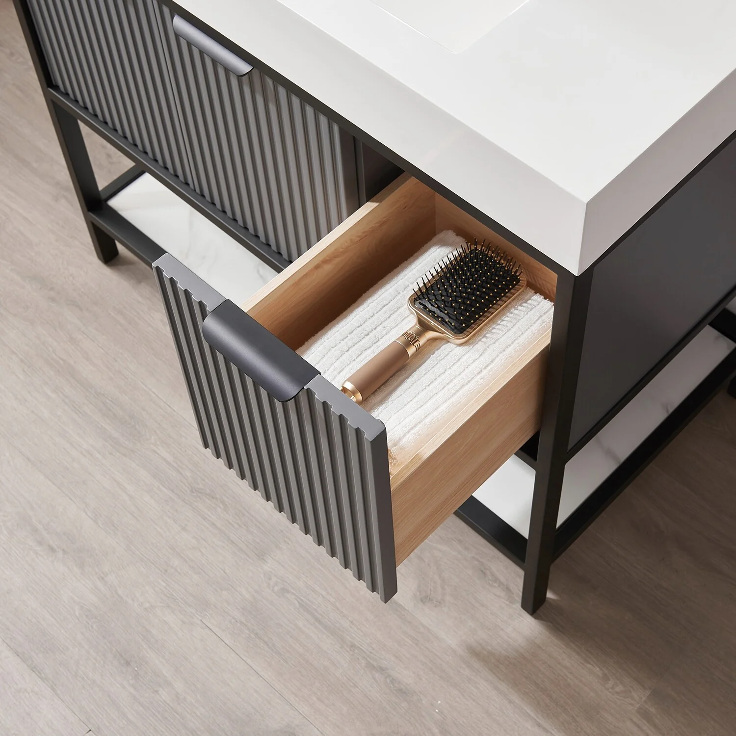 Marcilla 36 in. Single Sink Bath Vanity with Stone Sink Top