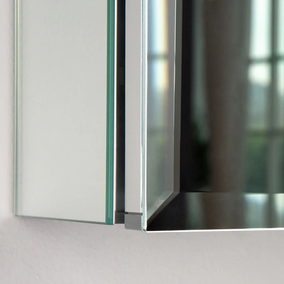 36-in W Modern Three-Door Aluminum Wall Mount Bathroom Mirror Medicine Cabinet - 36-in W x 5-in D x 26-in H