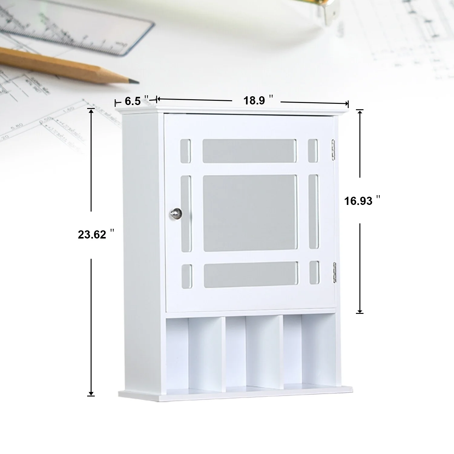 Wall Mounted Bathroom Cabinet with Mirror