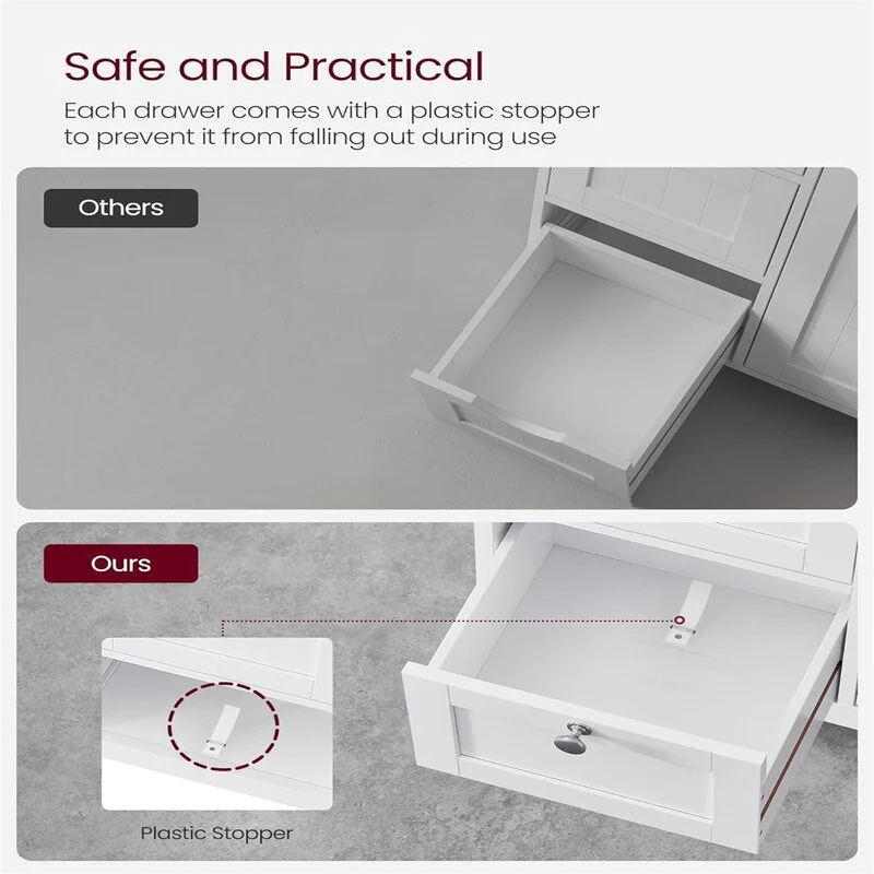 Bathroom Floor Storage Cabinet - 11.8