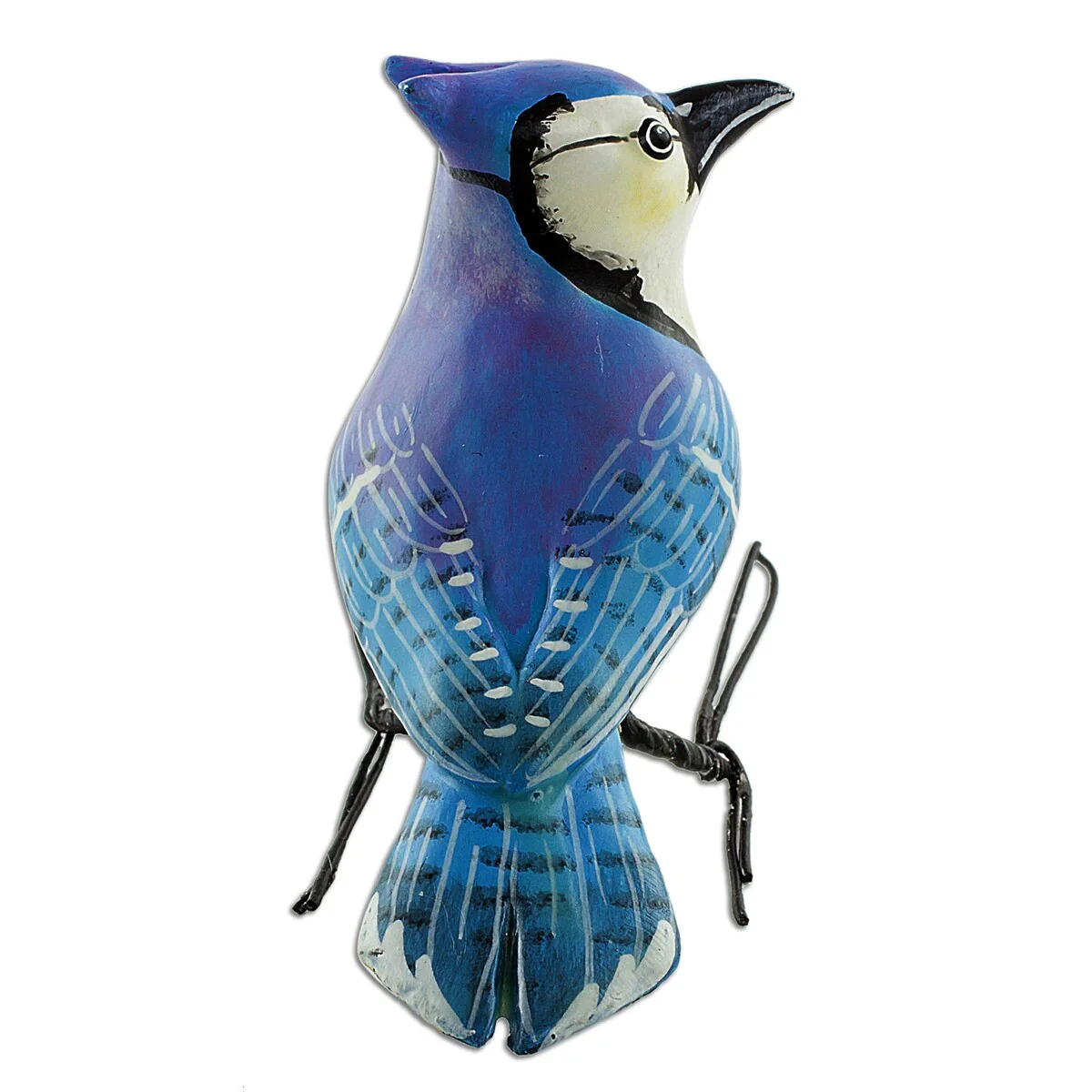 Novica Handmade Blue Jay Ceramic Figurine