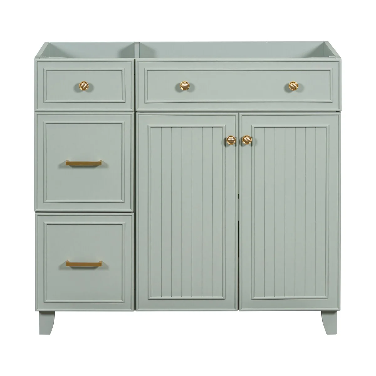 (Cabinet Only) Bathroom Vanity Base with 2 Doors & 2 Drawers