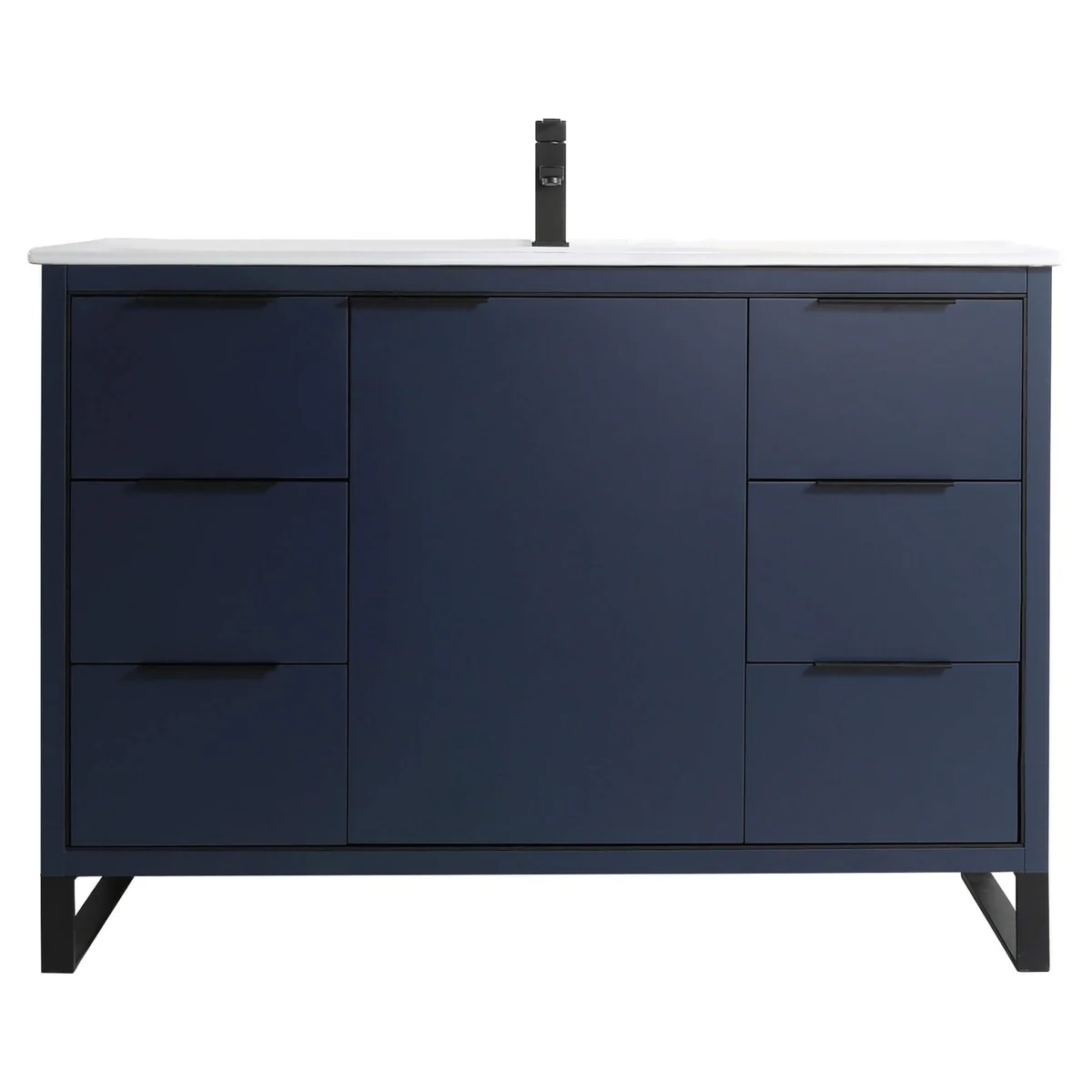 Fine Fixtures Opulence Collection Bathroom Vanity with White Ceramic Sink