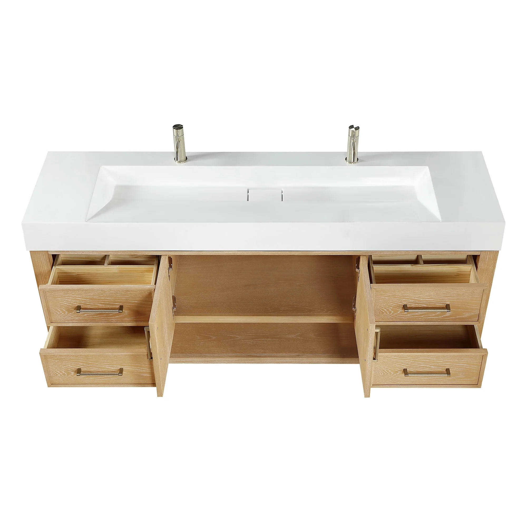 Vera Bath Vanity with Integrated Stone Sink Top and Mirror