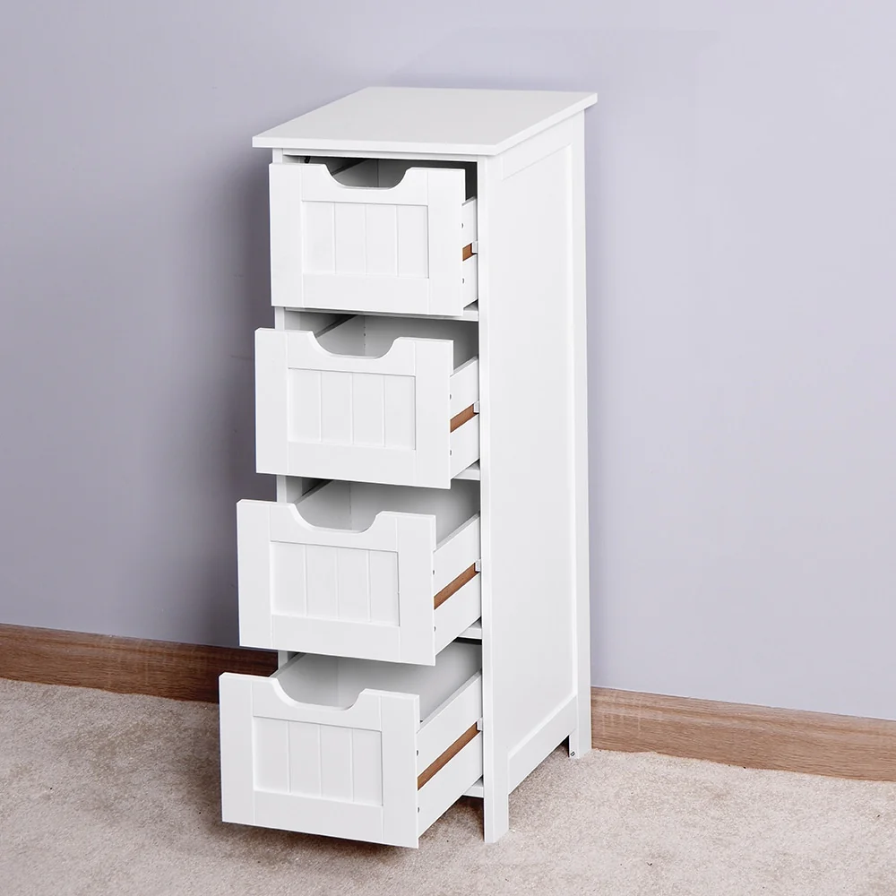 4-Drawer Slim Bathroom Storage Cabinet