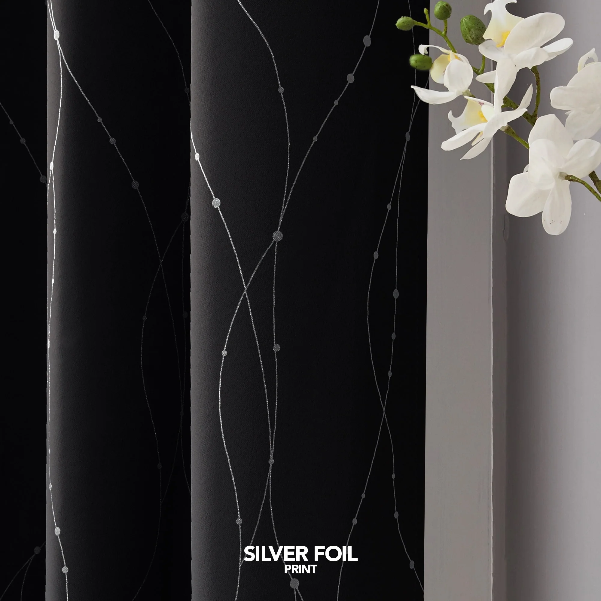 Deconovo Wave Line with Dots 52 Width Curtains Pair(2 Panel)