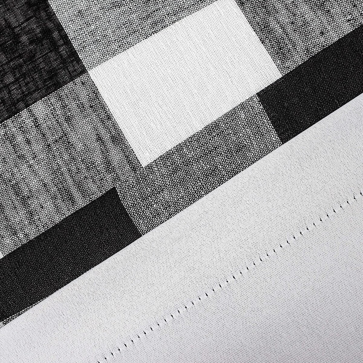 DriftAway Buffalo Check Woven Plaid Pattern Lined Blackout Thermal Insulated Window Curtain