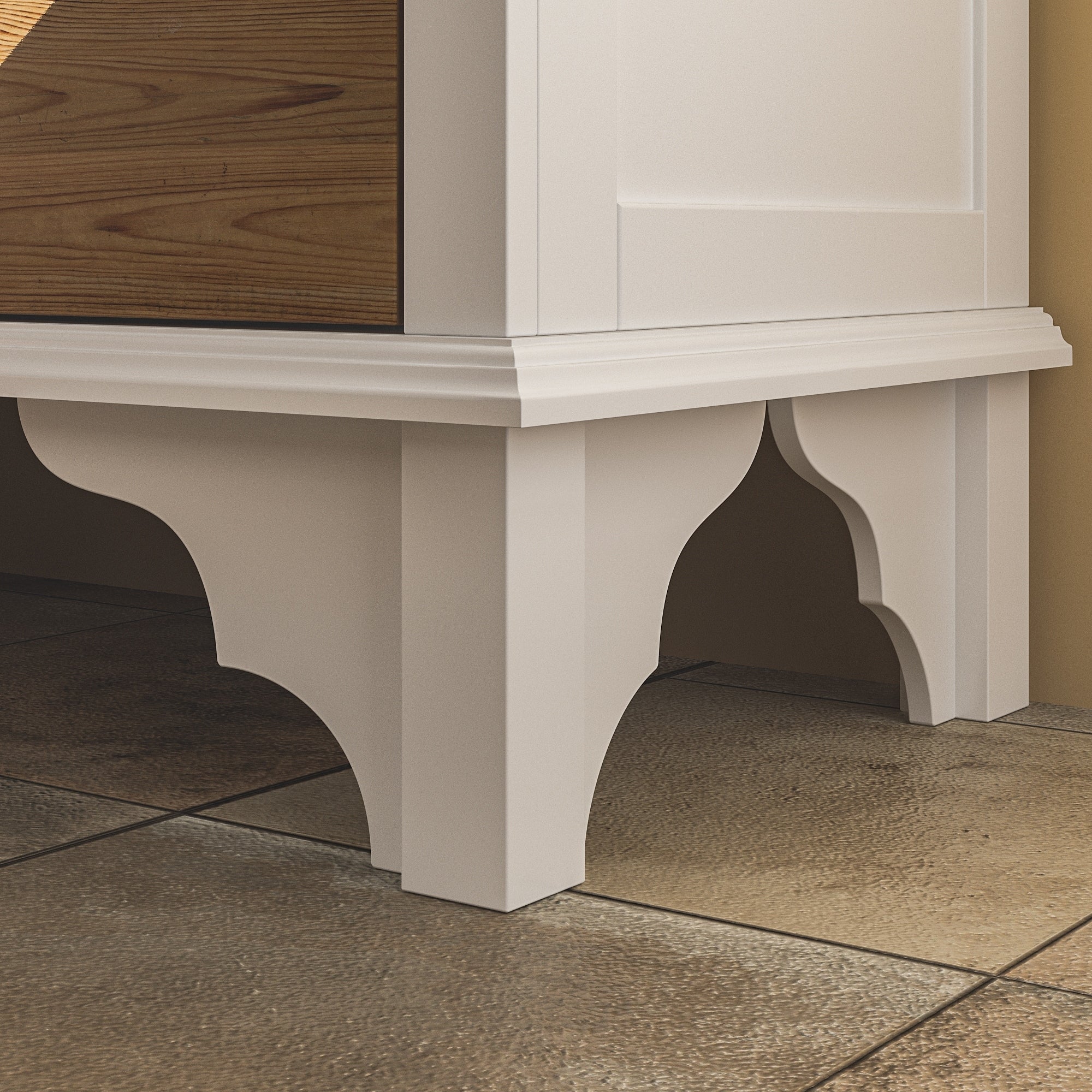 Oak Finish Wooden Curio Cabinet Display Storage Case Bathroom Cabinet - 70.9