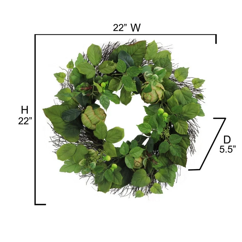 Admired by Nature 22-inch Artichoke Wreath