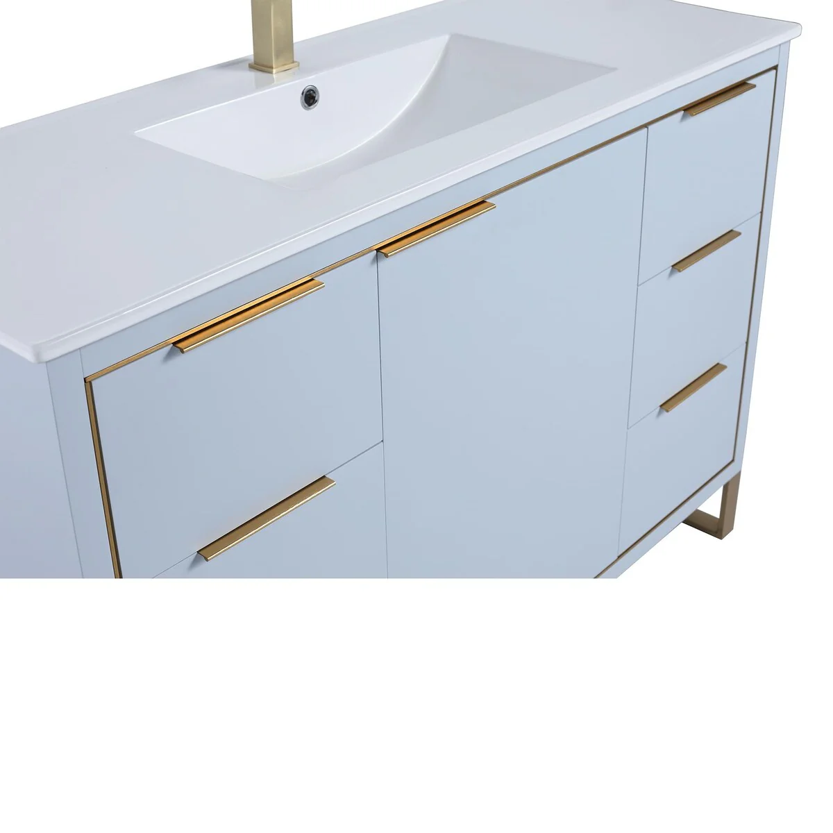 Fine Fixtures Opulence Collection Bathroom Vanity with White Ceramic Sink